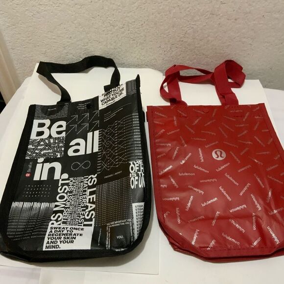 New Lululemon reusable bags lot of 2 - Picture 3 of 5